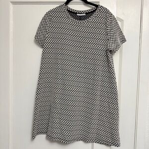 Zara Black and White Mod Pattern Dress